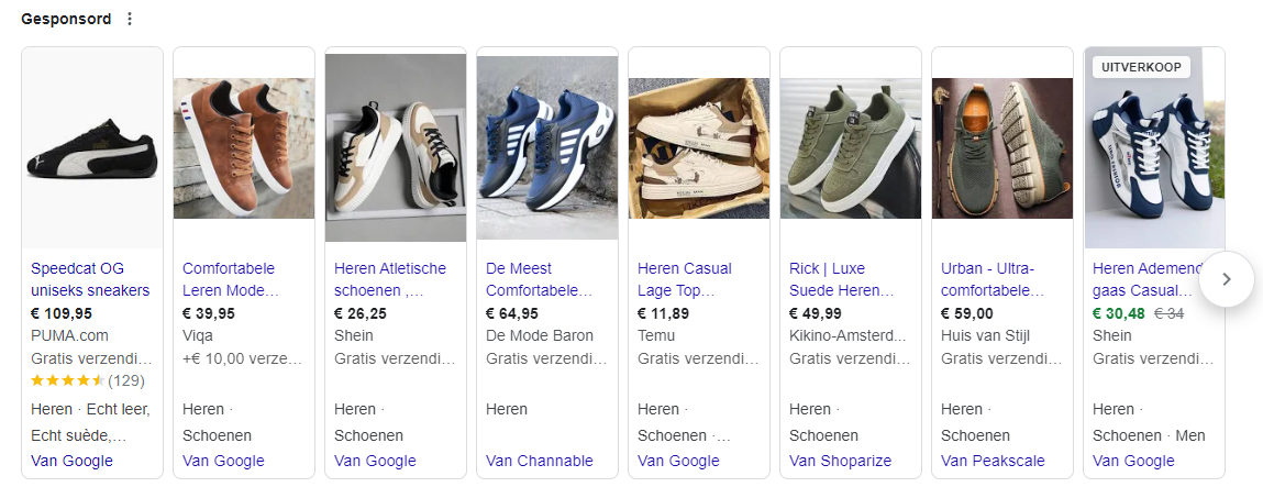 Shopping campagne screenshot