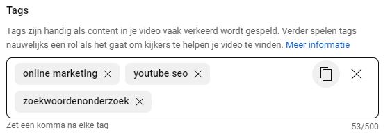 youtube tags